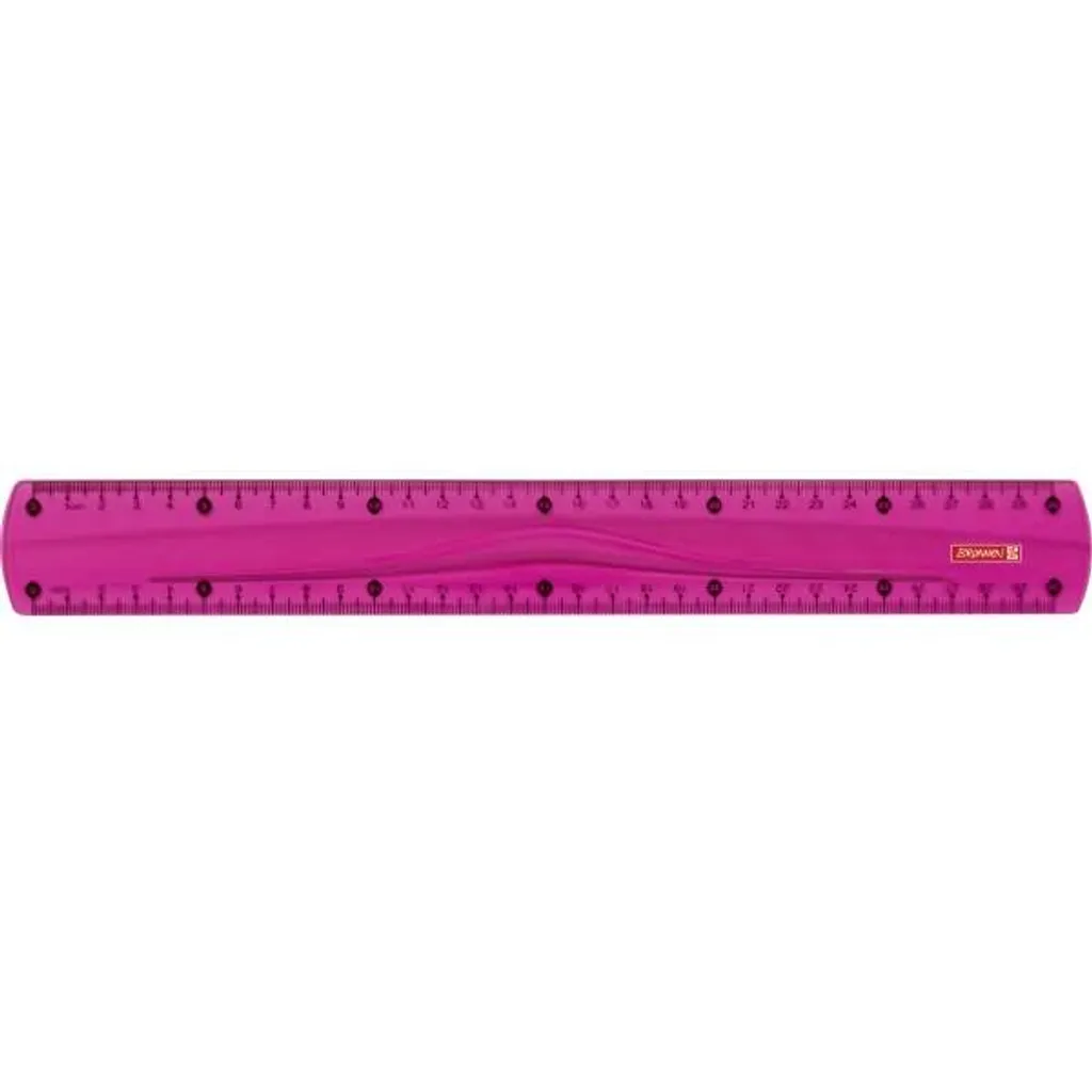 Règle Plate en Plastique 30 cm - BRUNNEN Rose - Fourniture Scolaire