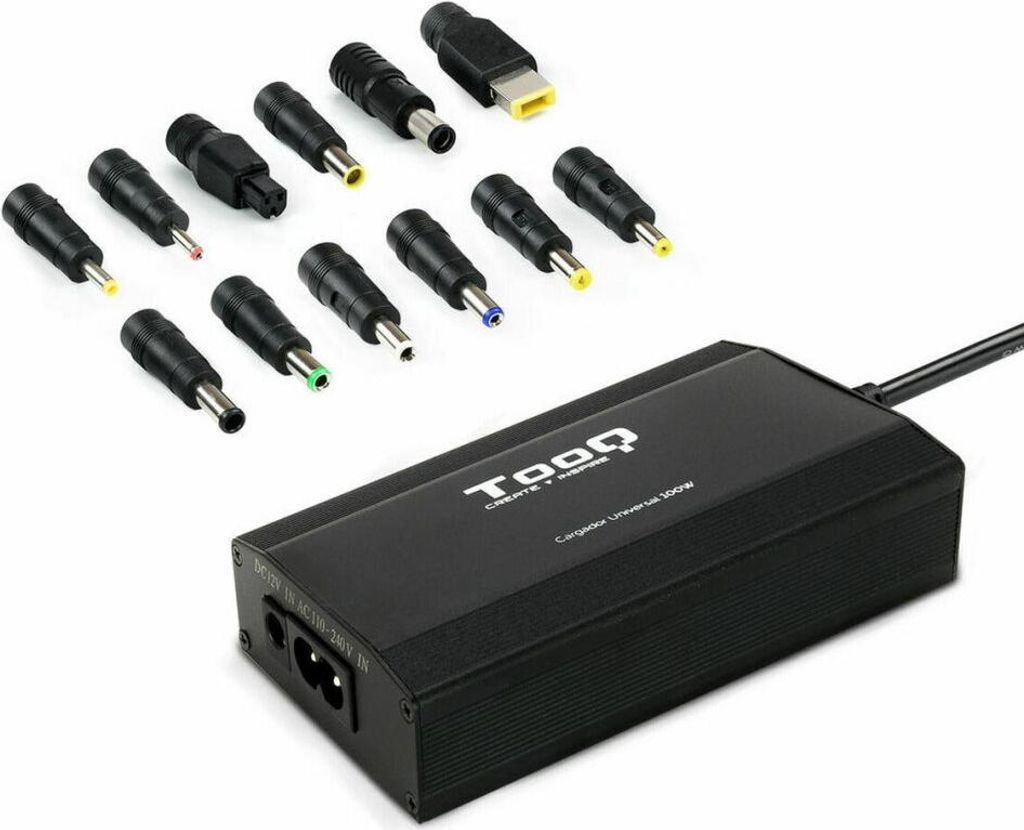 Laptopladekabel TooQ TQLC-100BS01M Universal 100W
