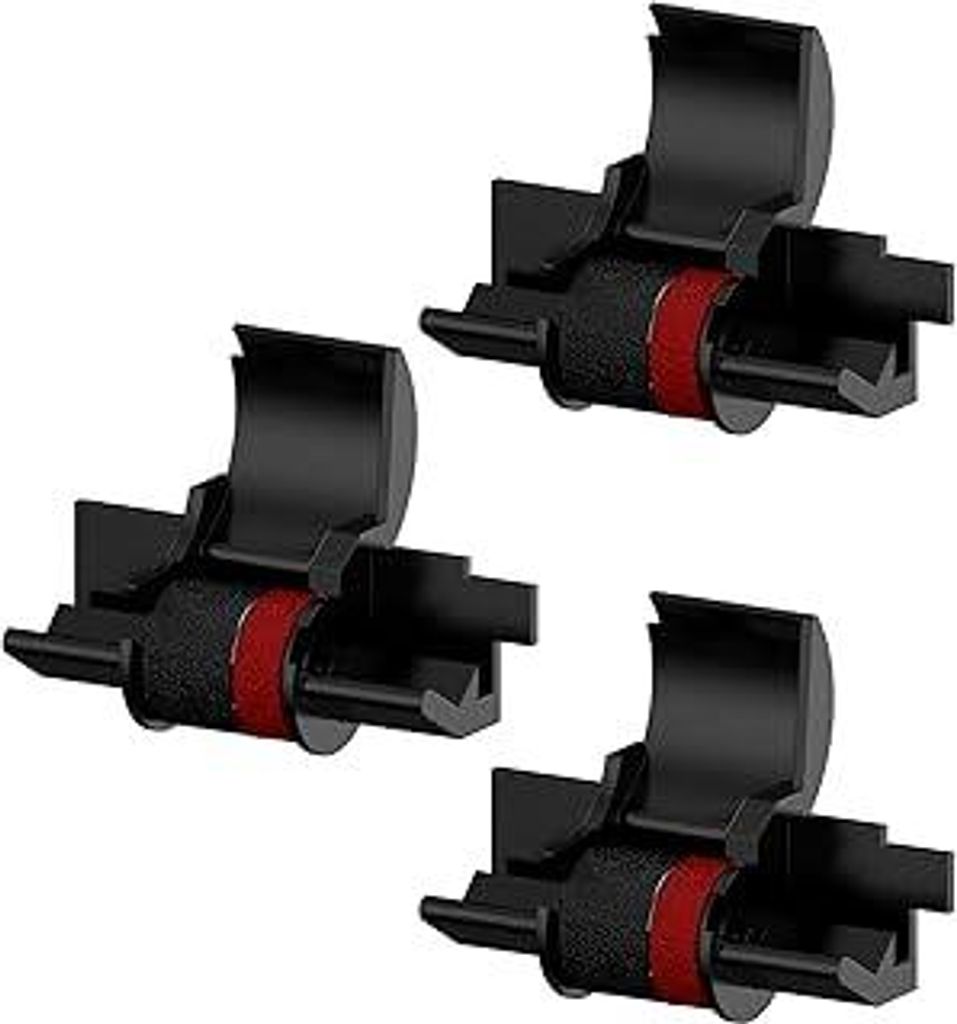 IR-40T Farbband Farbroller, 3 Stück Farbband Tintenwalze ABS POM, Farbrolle Schwarz/Rot, Farbrolle IR-40T Kompatible Farbbänder für Canon CP13/M...