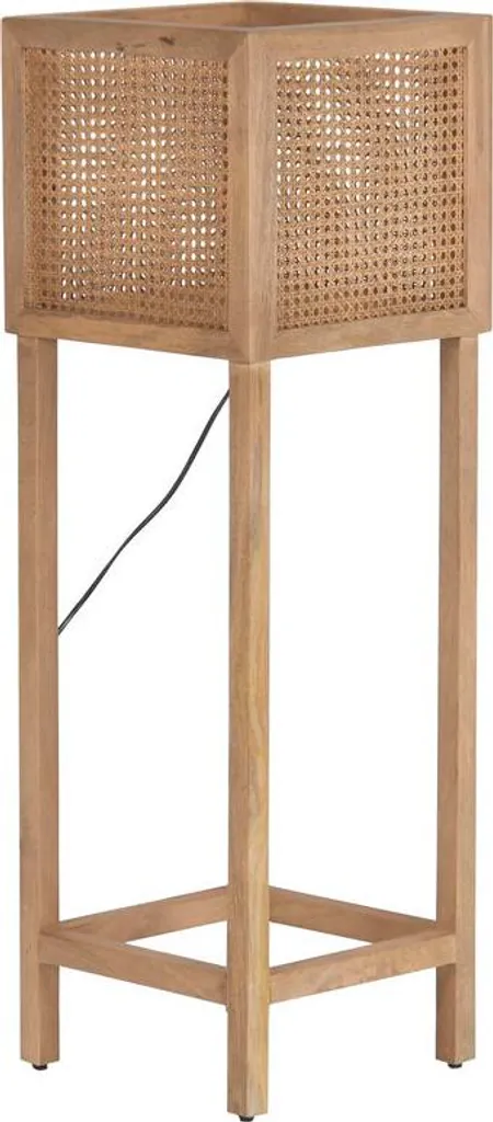 Lampadaire Marron Carré 32x32x100 cm Home ESPRIT en Tissu Texturé