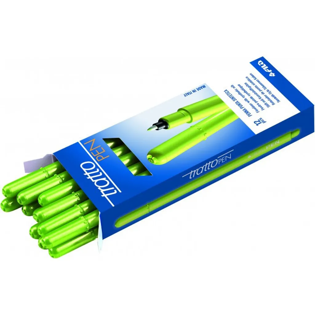Feutre d'Écriture Pointe Fine Vert Clair Tratto Pen pour Dessin - 12x