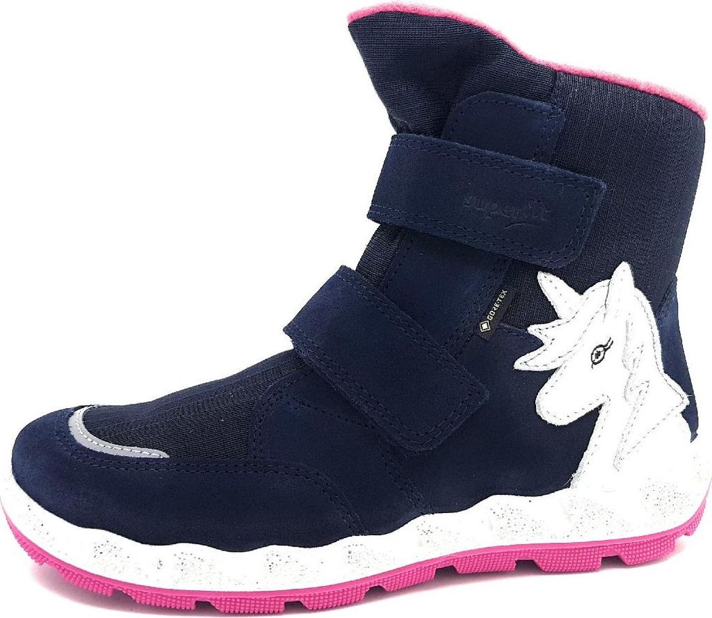 Superfit Stiefel Leder Icebird Kinderschuhe Mädchen Winterstiefel Blau, Schuhgröße:25 EU