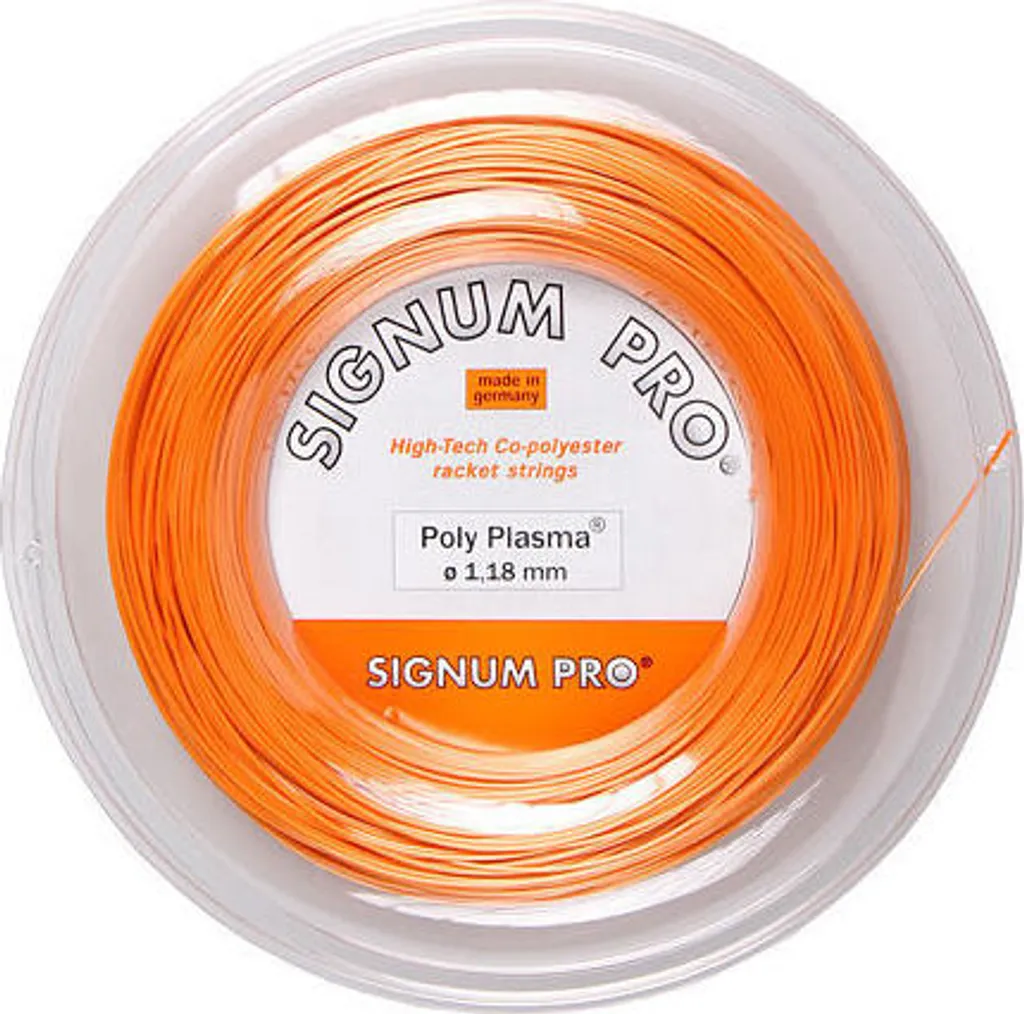 Cordage tennis Signum Pro Poly Plasma 200m orange : fini la perte de tension