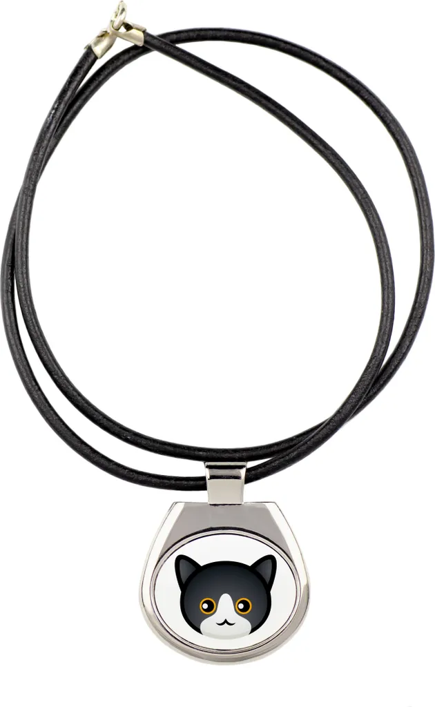 Manx Art-Dog: Collana con Ciondolo Razza Gatto e Catena Sottile