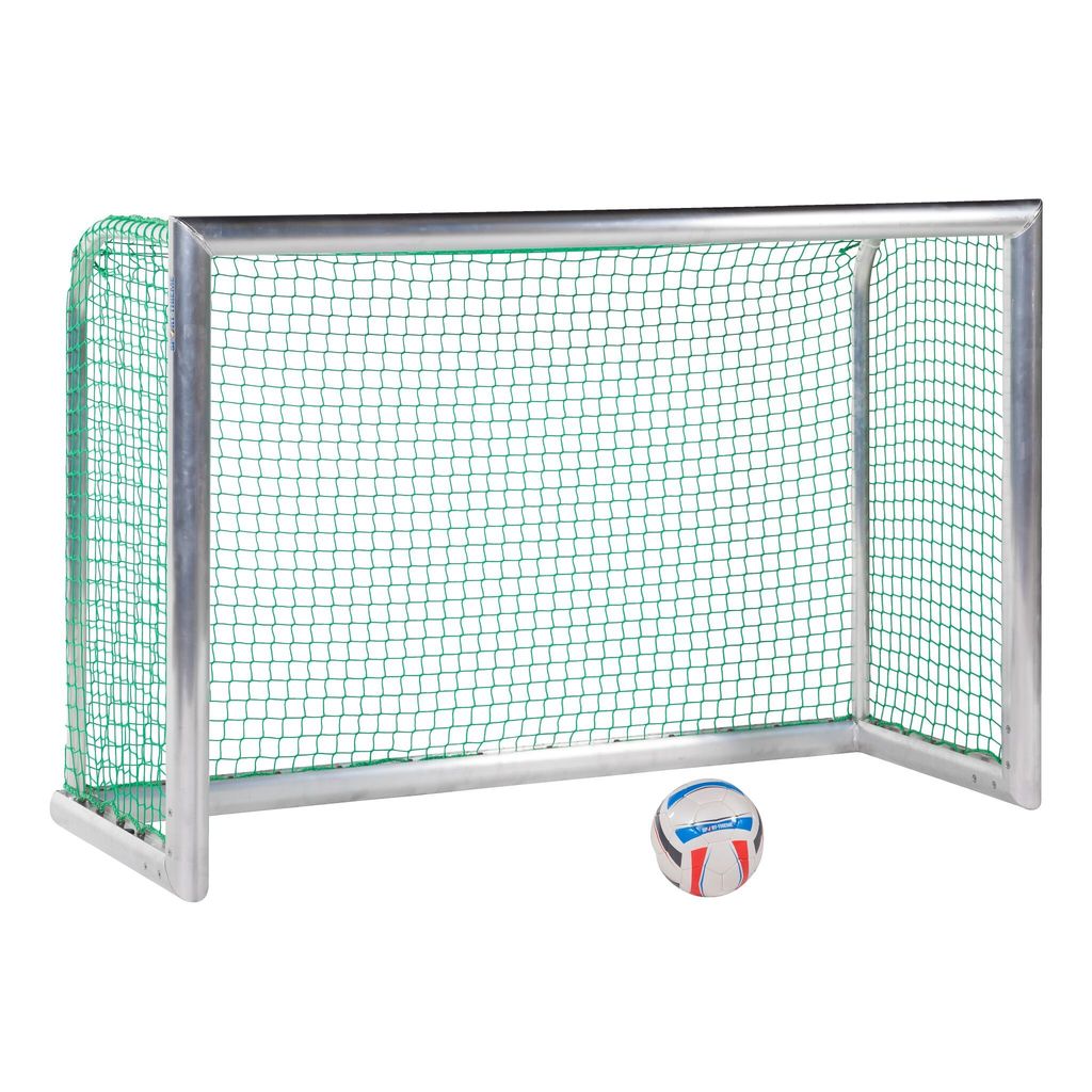 Sport-Thieme Mini-Fußballtor "Professional Kompakt", Alu-Naturblank, Inkl. Netz, grün (MW 4,5 cm), 1,80x1,20 m