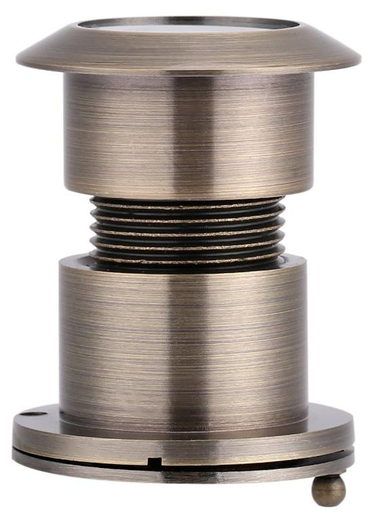 Türspion mit 28 mm Weitwinkel und robuster Sichtschutzabdeckung, Grünbronze