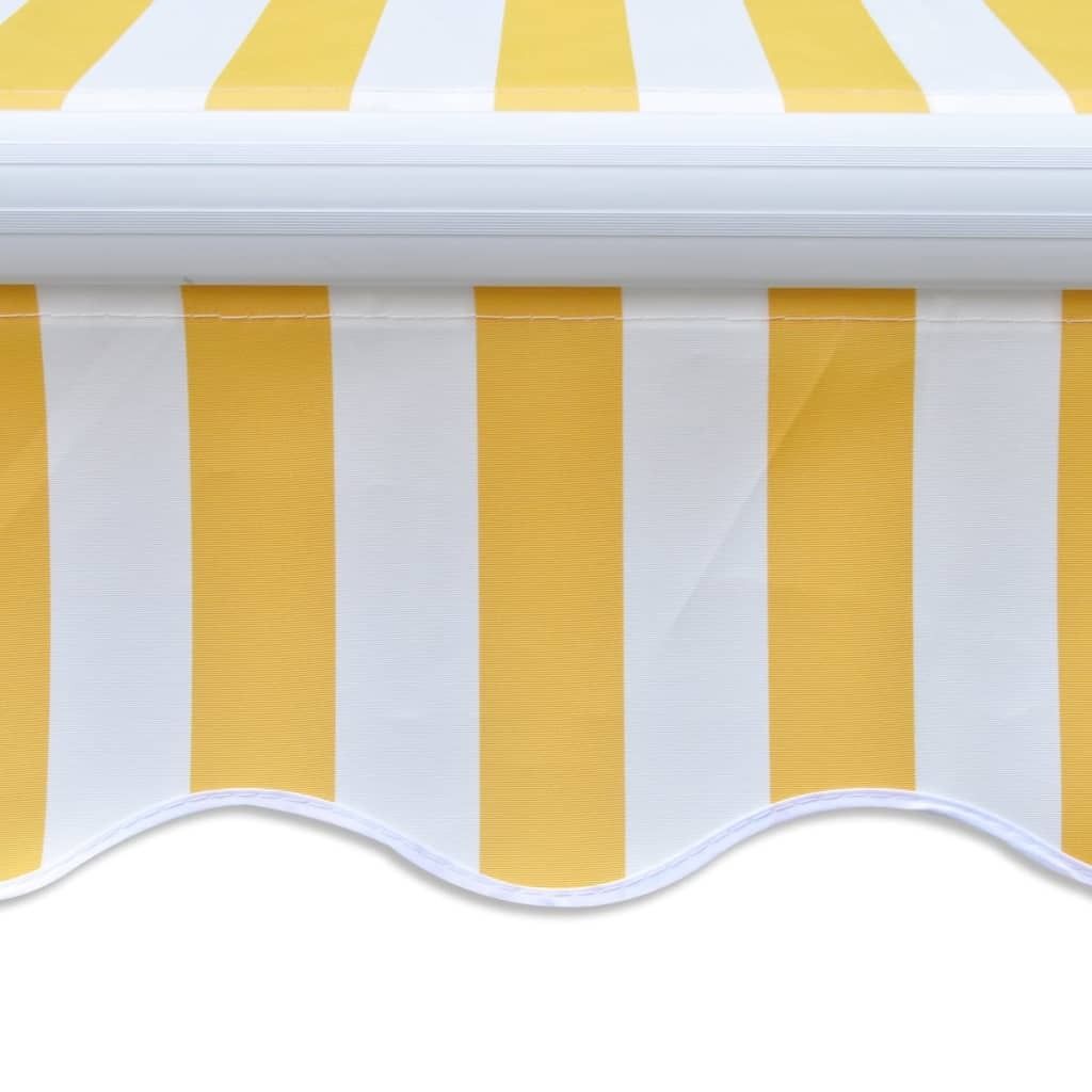 vidaXL Store banne motorisé 400 cm jaune/blanc Image du produit 