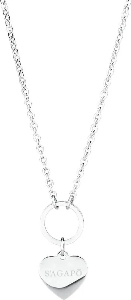 Collier Argent Ajustable 43-49 cm Sagapò HAPPY Pendentif de Qualité