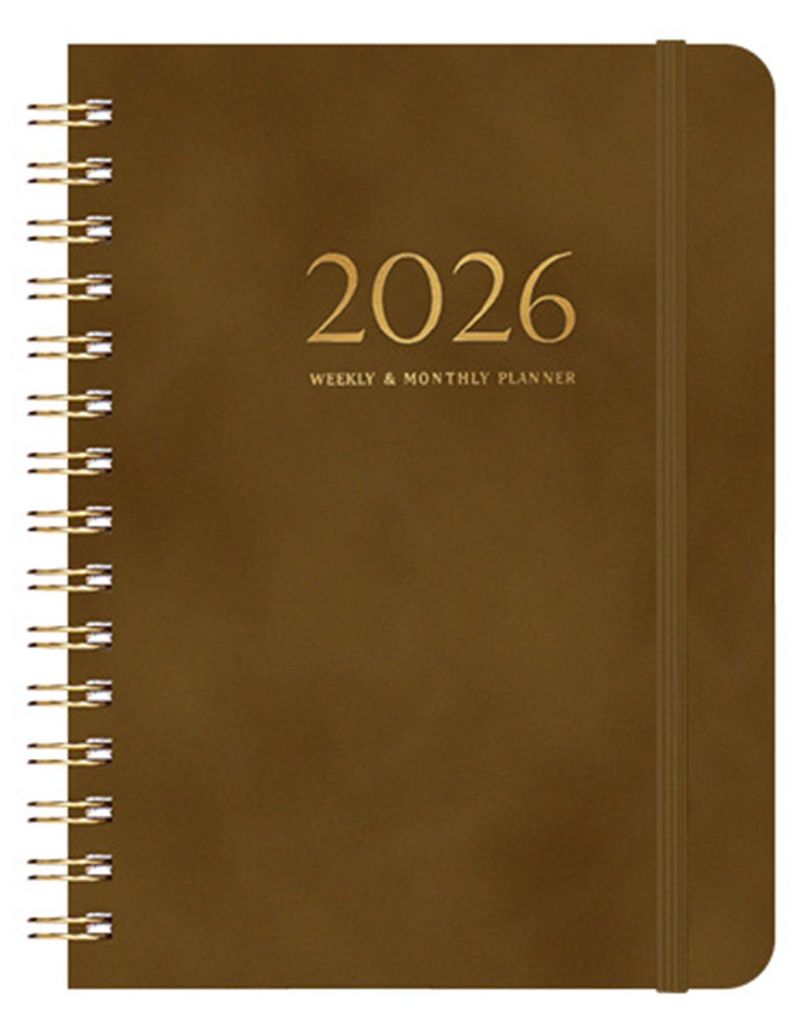 Wochen- und Monatsplaner 2026, tragbar, A5-Format, Notizblock, stilvolles Design, Terminkalender, Schulbedarf