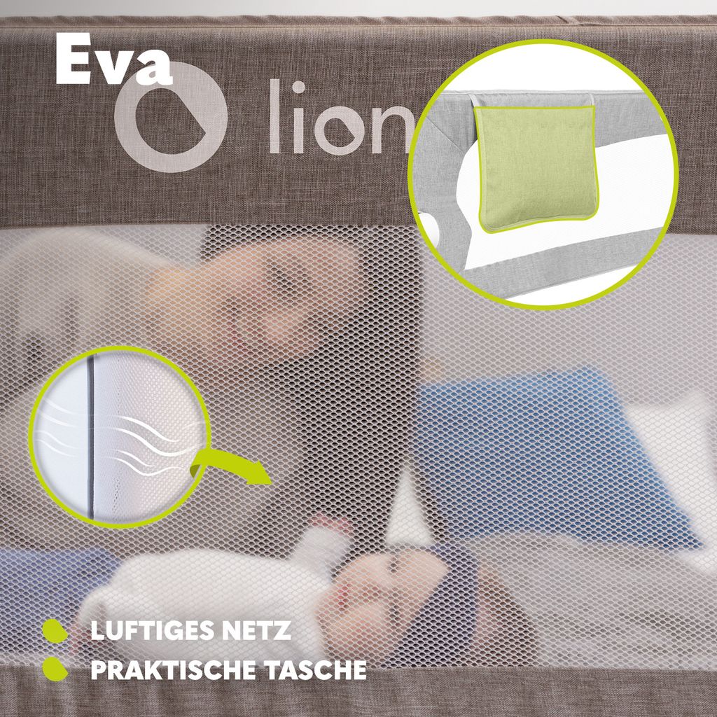 Lionelo Eva s taškou Zábrana na postieľku Zábrana na detskú Obrázok produktu 3