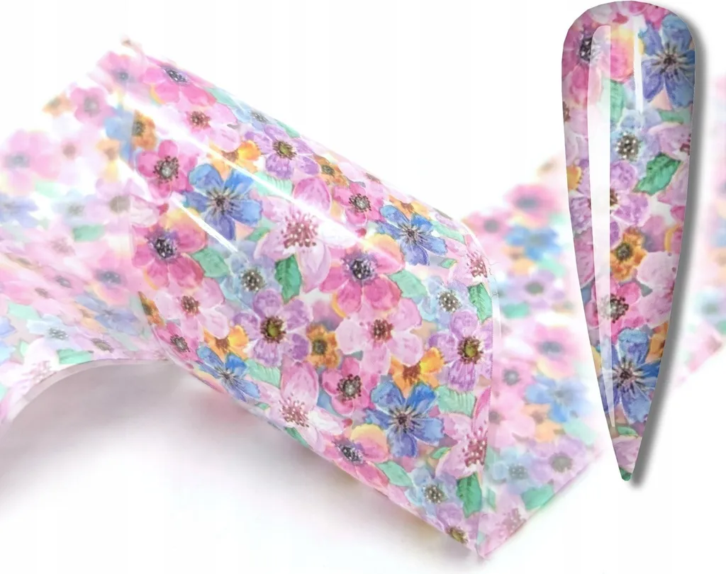 Nail Foil Fiori Primavera 10x4cm - Must-Have per Nail Art Instagram