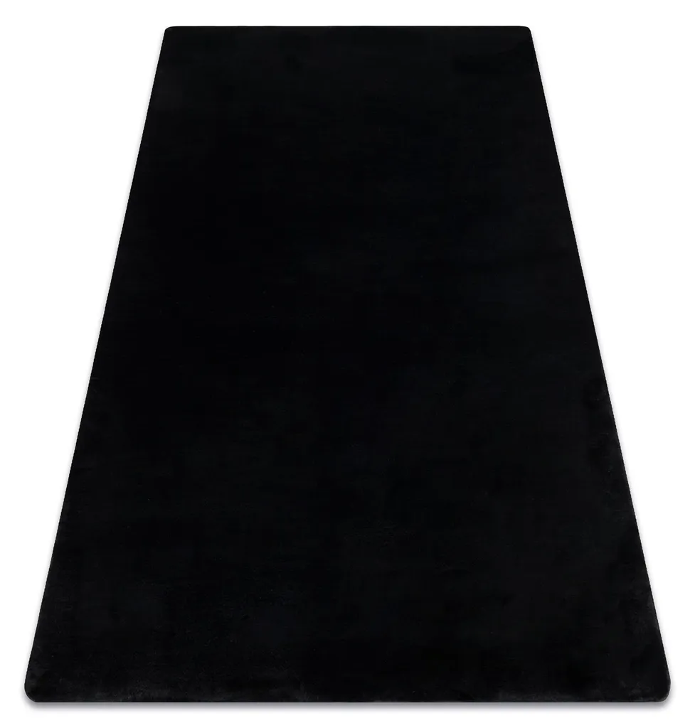 Tapis noir antidérapant 160x220 cm lavable pour éviter chutes et taches