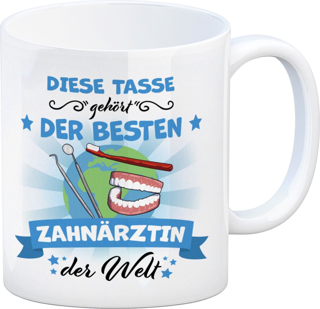 Beste Zahnärztin der Welt Kaffeebecher Produktbild 