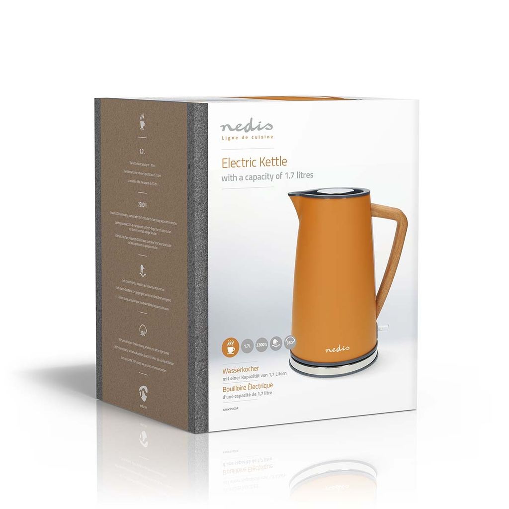 Bollitore elettrico | 1.7 l | Soft touch | Arancia | Immagine del prodotto 