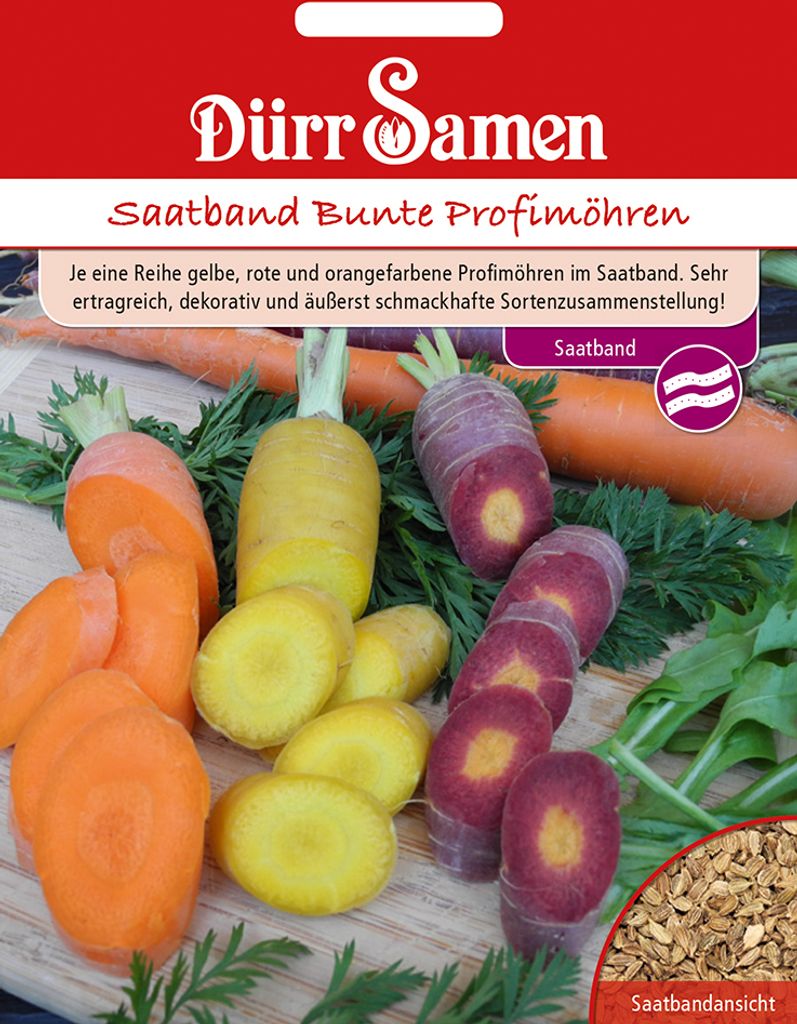 Artikelbild 1 von 'Bunte Profimöhren F1 Saatband' aus der Kategorie Saatbänder & Saatplatten