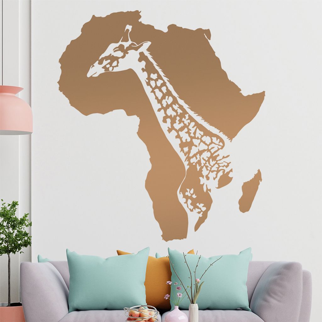 KIWISTAR Giraffe Afrika Silhouette Umriss Wandtattoo in 6 Größen - Wandaufkleber Wall Sticker - Dekoration, Küche, Wohnzimmer, Schlafzimmer, Bad...