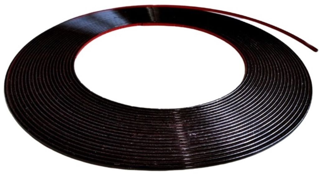 Ozdobná černá lesklá lišta 6mm - 500cm Obrázek produktu 