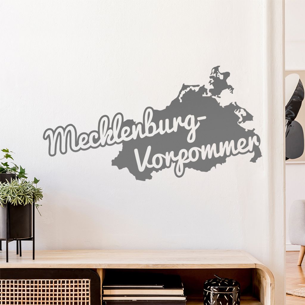 Mecklenburg-Vorpommer Herkunft Wandtattoo Wandaufkleber Wall Sticker - Dekoration, Küche, Wohnzimmer, Schlafzimmer, Badezimmer
