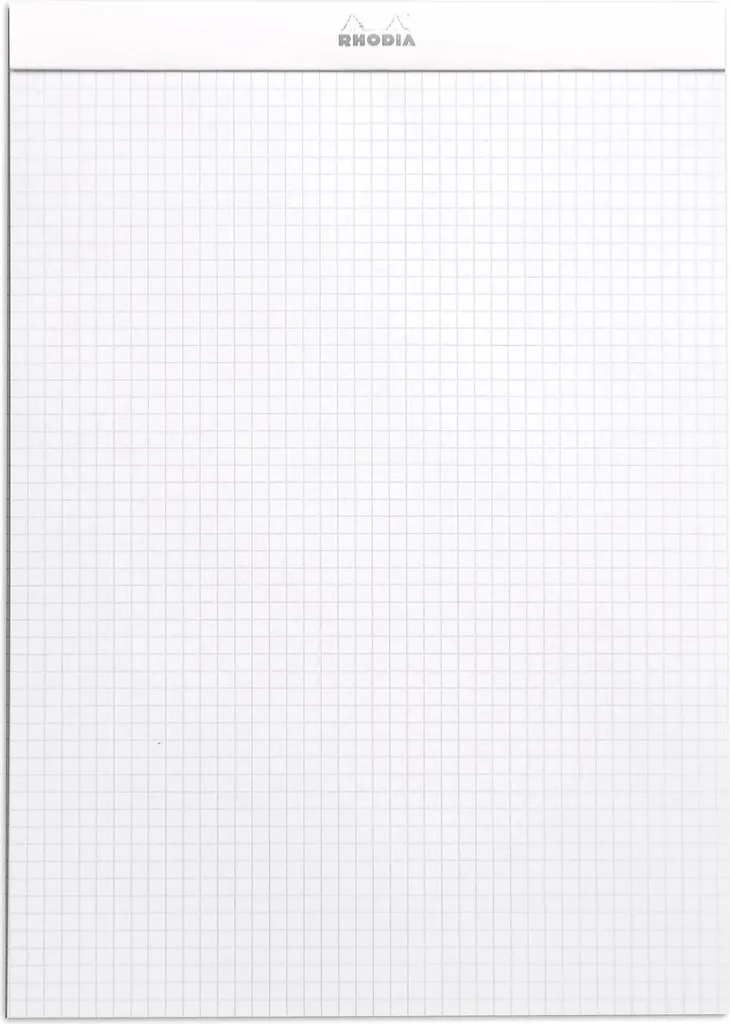 Bloc-notes White No. 18 A4 quadrillé 80 feuilles blanc lot de 5 pièces