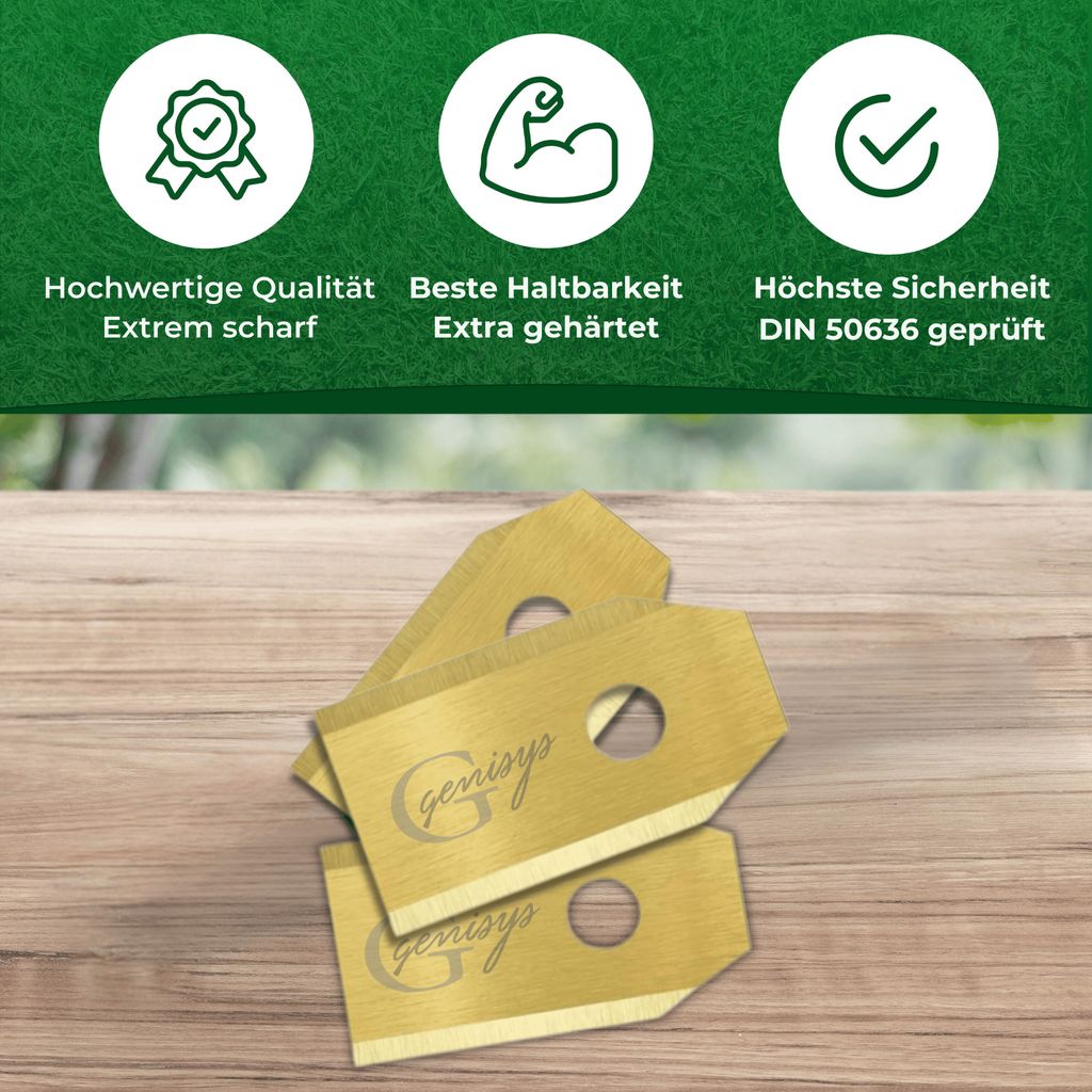 45 Cuchillas De Titanio Para Robots Cortacésped Husqvarna Automower Gardena Y Yardforce 3 G 0 75 Mm 45 Tornillos 96372594 - Foto 5