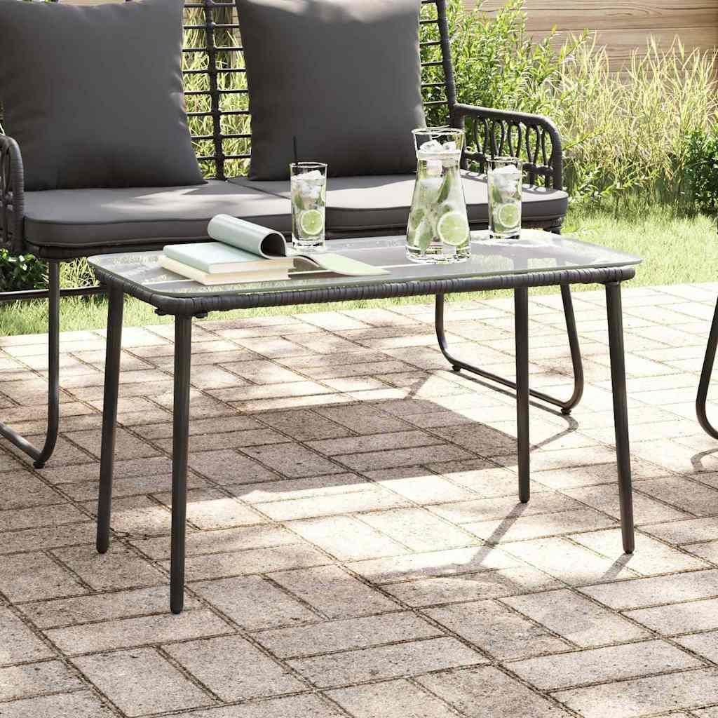 Möbel Gartentisch Schwarz 80 x 40 x 45 cm Poly Rattan - Gartentische 42010364