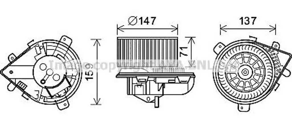 Moteur de ventilation pour Jumpy et Expert - Remplacement OE 6441E3 AVA