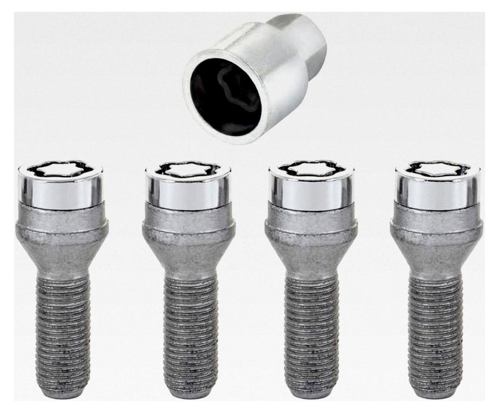 Radsicherungsbolzen SU (Standard) M14 x 1,50, Kegelsitz, Schaftlänge 31,0 mm, Gesamtlänge 53,6 mm, SW19, Schlüsseldurchmesser 25,8 mm