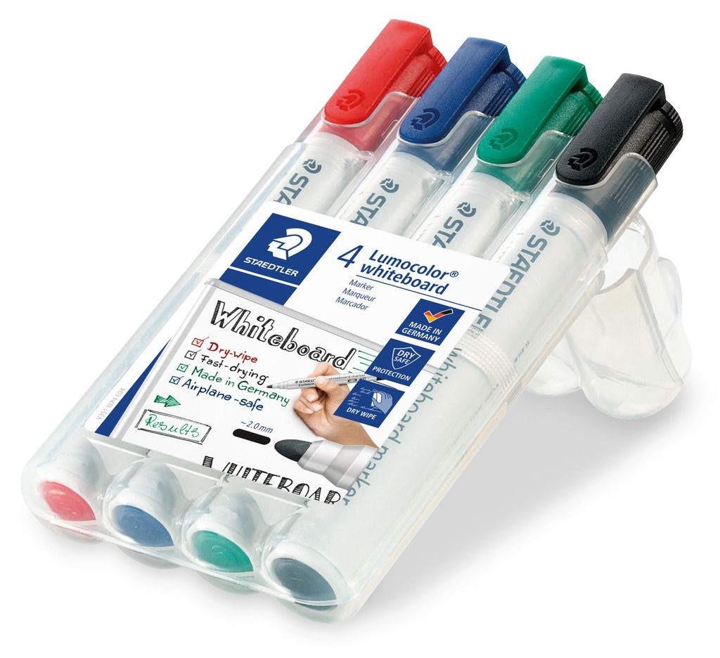 Staedtler Lumocolor , 4 kusů, Černá, Modrá, Zelená, Obrázek produktu 