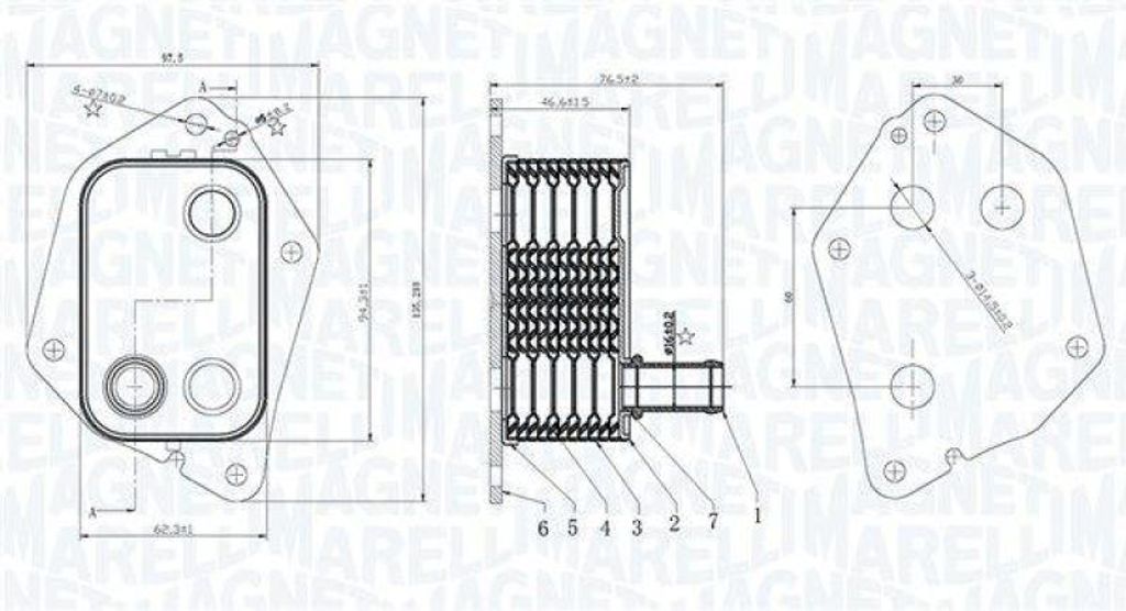 MAGNETI MARELLI Ölkühler, Motoröl 350300006000