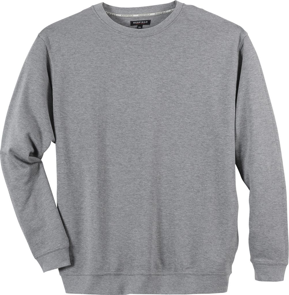 Redfield Sweatshirt hellgrau melange Übergröße