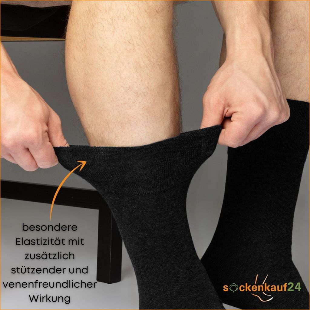 Gesundheitssocken 6 Paar Herren & Damen Socken ohne Gummi Produktbild 3