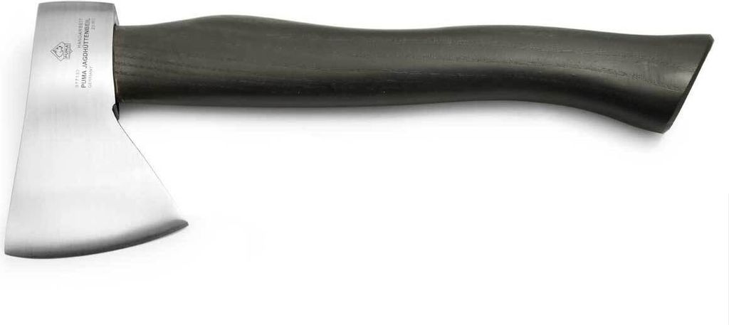 PUMA Jagdhüttenbeil Axt mit Ledergürtelscheide Holz braun