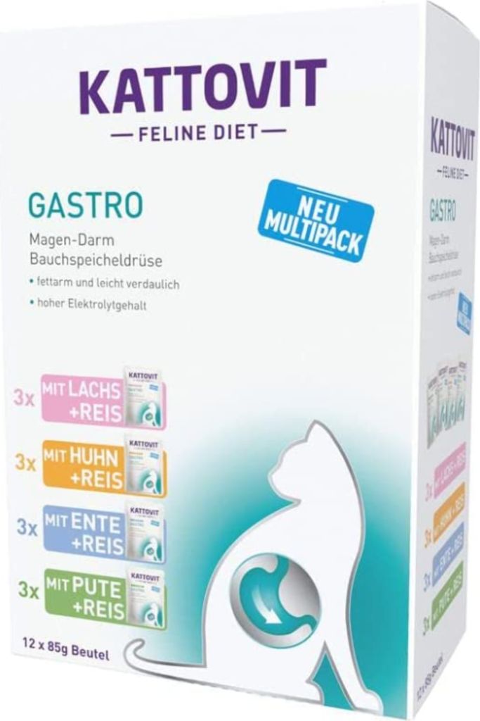 Kattovit Gastro, Adult, Huhn, Ente, Reis, Lachs, Türkei, 85 Produktbild 
