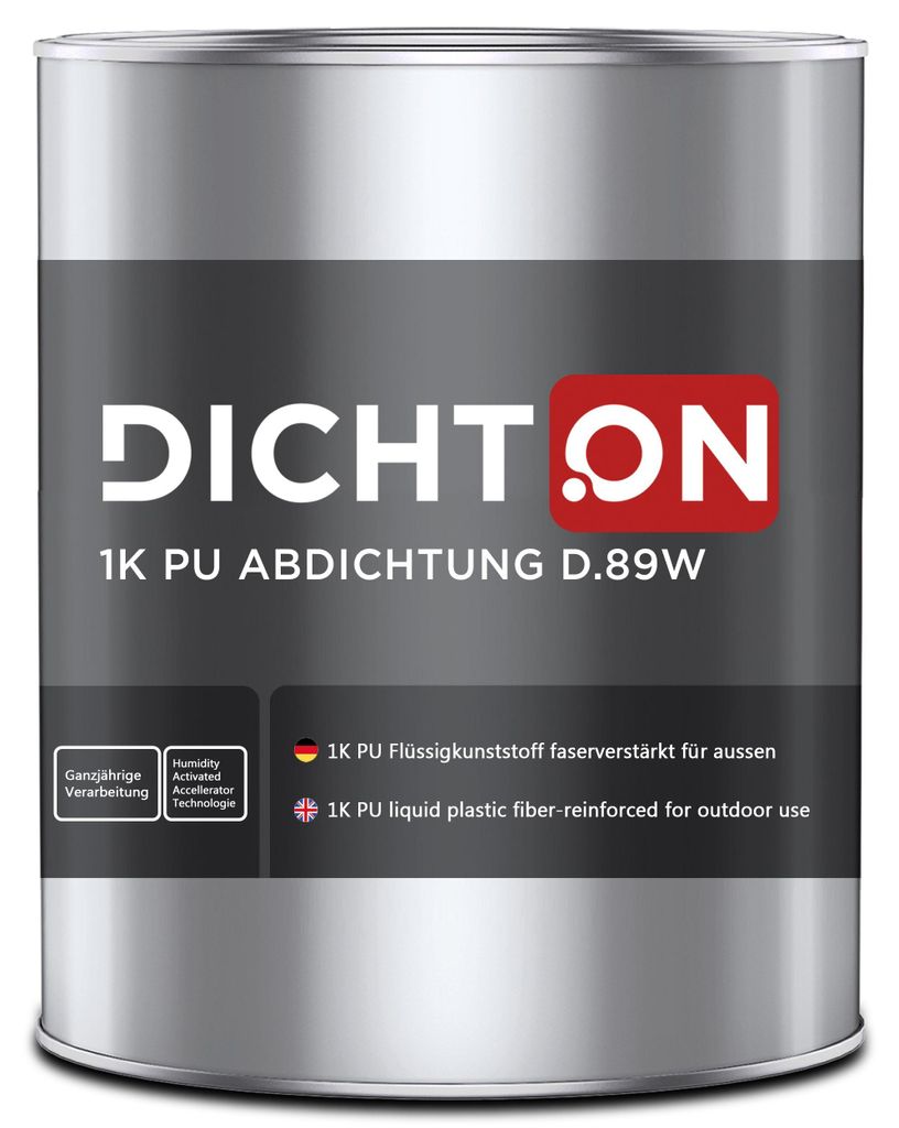 1K PolyurethanAbdichtung 2 x 1kg Flüssigkunststoff Produktbild 