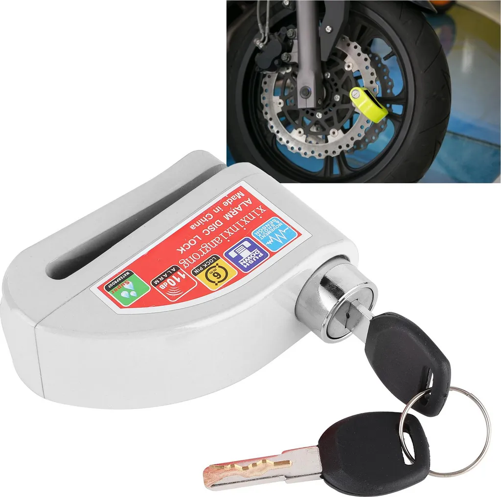 Bloque-disque étanche 110 dB en acier inoxydable pour protection moto