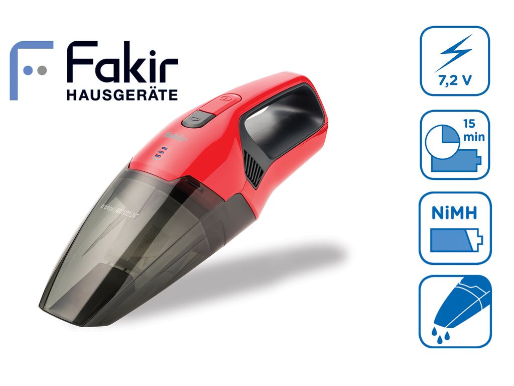 Fakir AS 1072 LNT Handstaubsauger Akku Kabellos, Nass & Produktbild 5