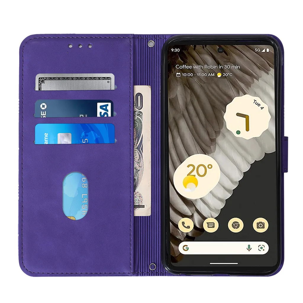 Asuwish Custodia A Portafoglio Per Google Pixel 7 Con Pellicola Vetro Temperato E Cinturino – Porta Carte, Contanti E Supporto Multiangolo