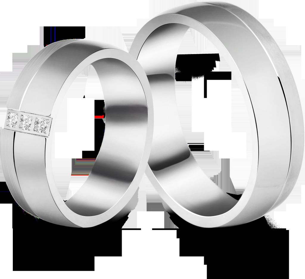Akzent Partnerringe-Ring aus Titan