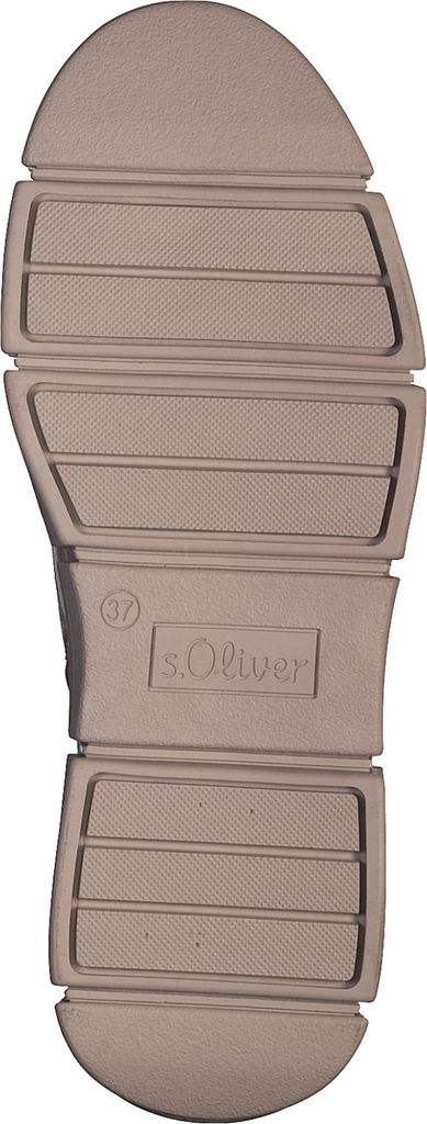 s.Oliver Damen Stiefelette Combat Boot Plateau gesteppt Rautenmuster 5-25202-41, Größe:40 EU, Farbe:Beige