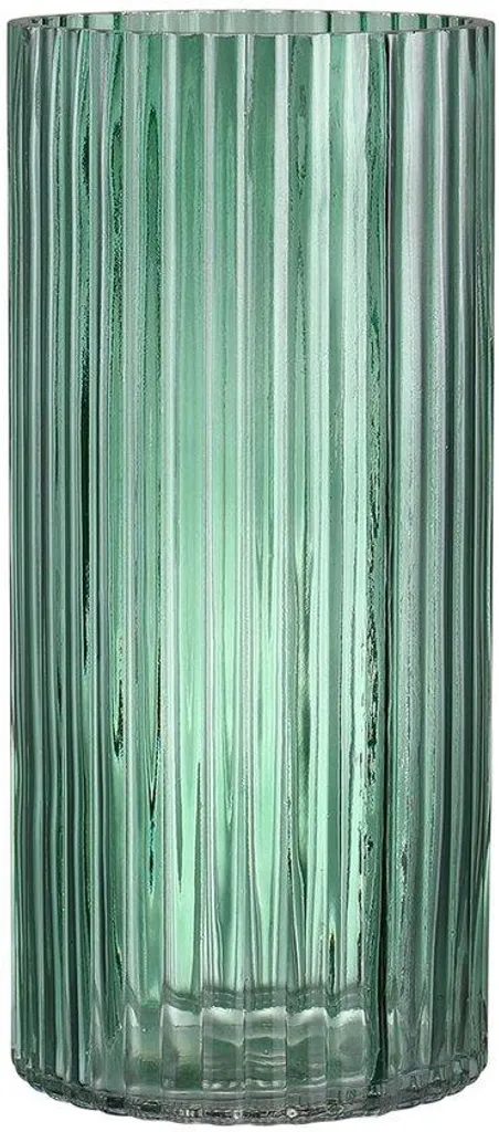 Vase en verre vert stable 25 cm : fini les chutes de bouquets de fleurs