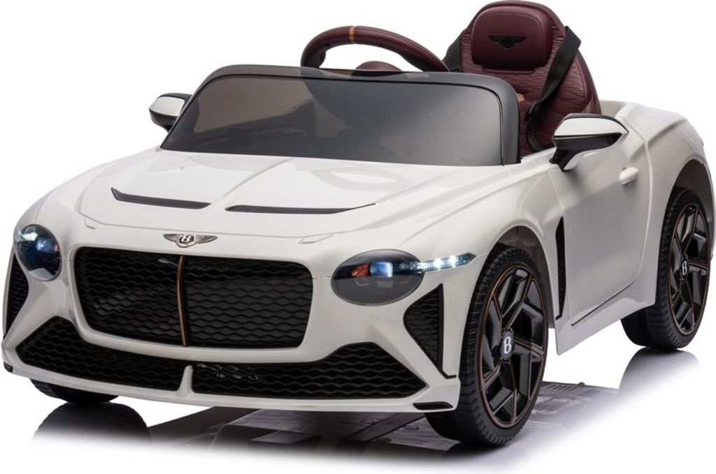 Kinder Elektroauto Bentley Bacalar 12V +vier Motoren+LED+Audio+FB,weiß
