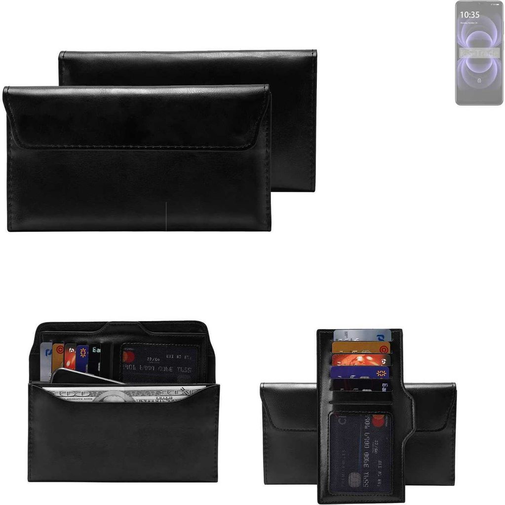 K-S-Trade Handy Hülle kompatibel mit FreeYond M5A Schutz Hülle Tasche Schutz Case Handytasche Kunstleder schwarz, 1x