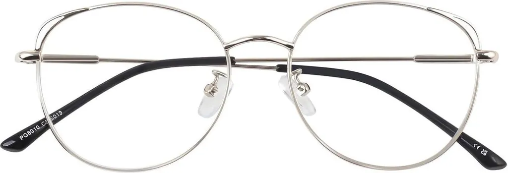 Occhiali Vista Donna Occhi di Gatto Vintage Metallo Grigio Oro