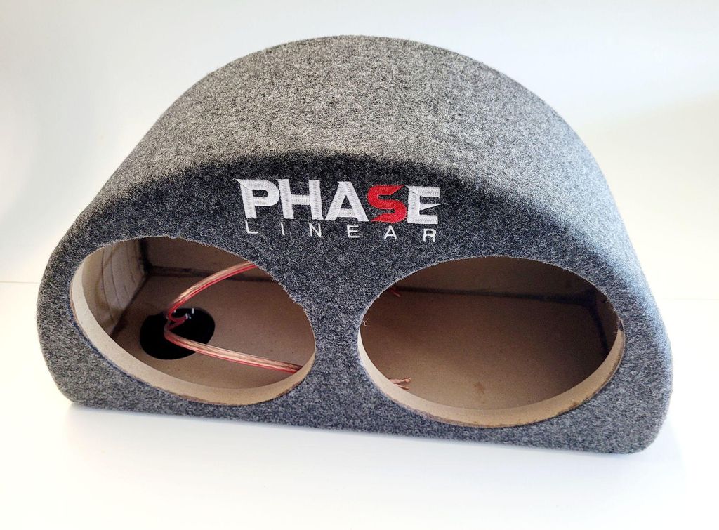 Phase Linear halbrundes Doppel 8 Zoll Subwoofer Gehäuse 1 Stück Neu