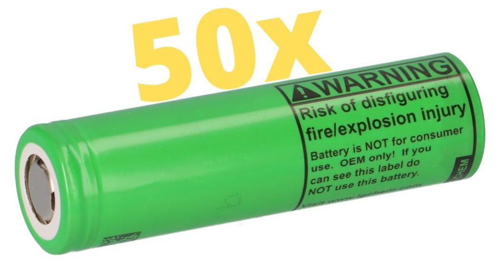 50x LG INR18650-MJ1 3,7V 3500mAh 10A nechráněná plochá Obrázek produktu 