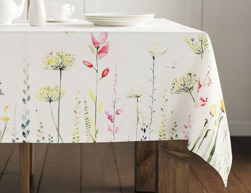 Katoen Tafelkleed 140x180cm wasbar botanisch