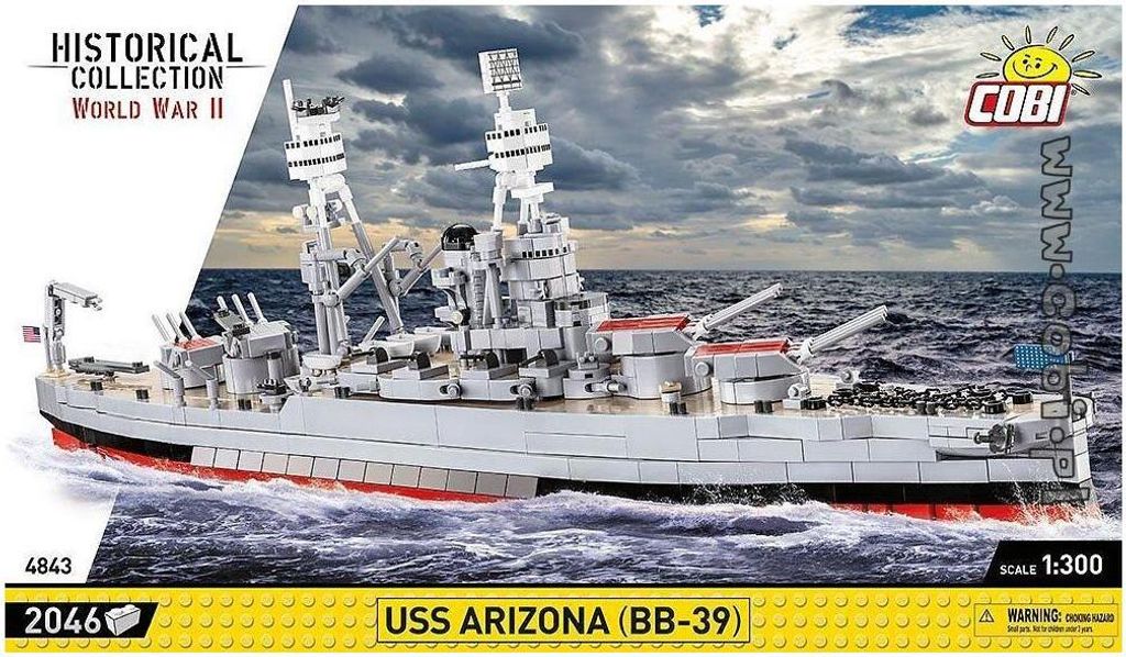 Modelo a escala 1:300 del USS Arizona BB-39 Imagen del producto 