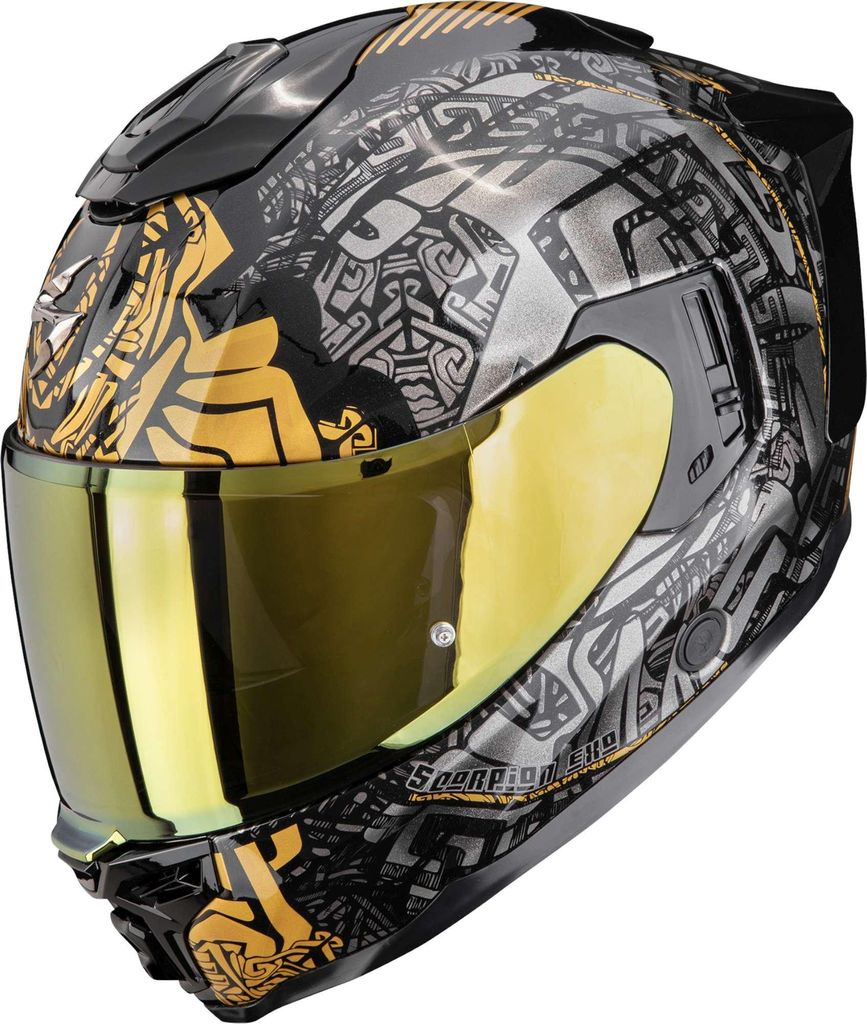Scorpion Exo-1500 Air Apus Helm, schwarz/grau/gold, L (59/60)