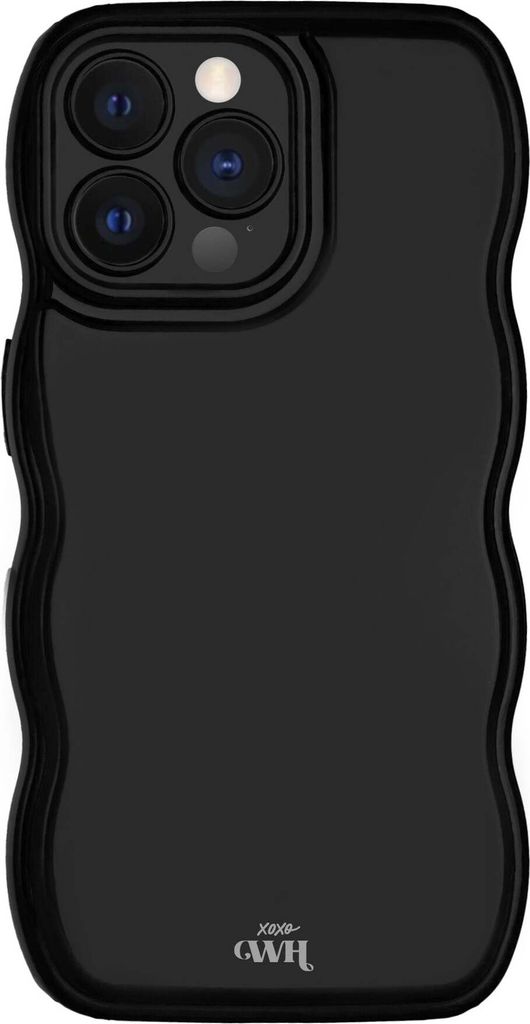 Glossy Wavy Hülle Black - Kompatibel mit iPhone 12 Pro Max