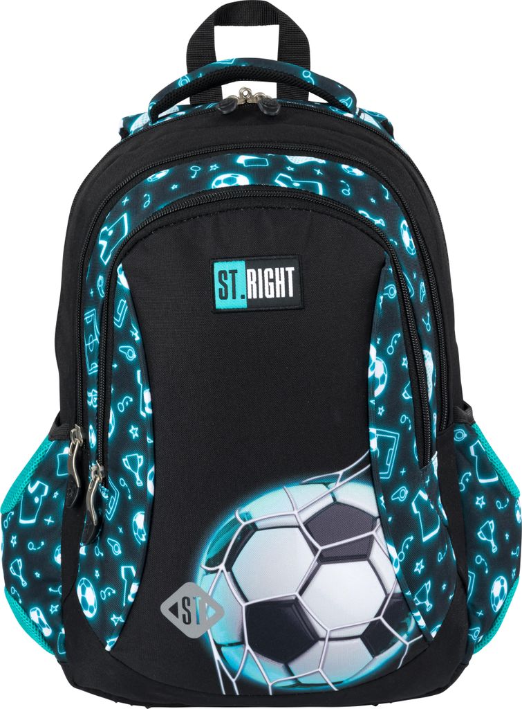 Plecak 3 komorowy Calcio al neon St.Right Majewski Immagine del prodotto 